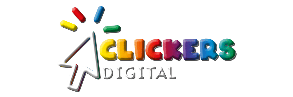 Logotipo agencia clickers digital transparente 3d